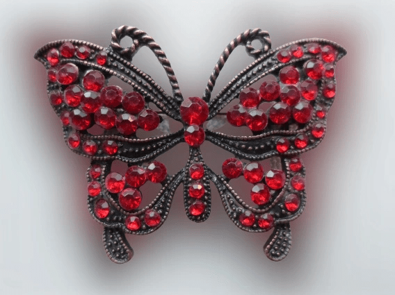 moda damska natura PRL retro styl retro styl vintage vintage motyl miedź mosiądz