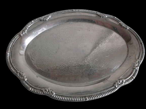 stara, platerowana patera