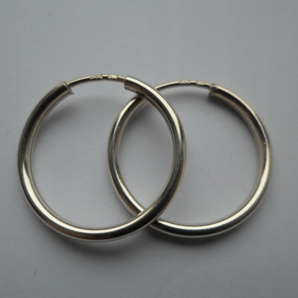 srebrne kolczyki z PRL-u