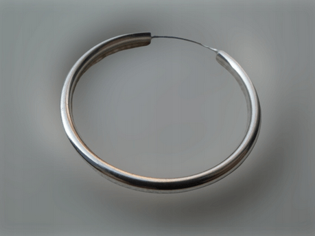 KOLCZYKI Z PRL-u W KSZTAŁCIE KOŁA SREBRO (2) - obrazek 2