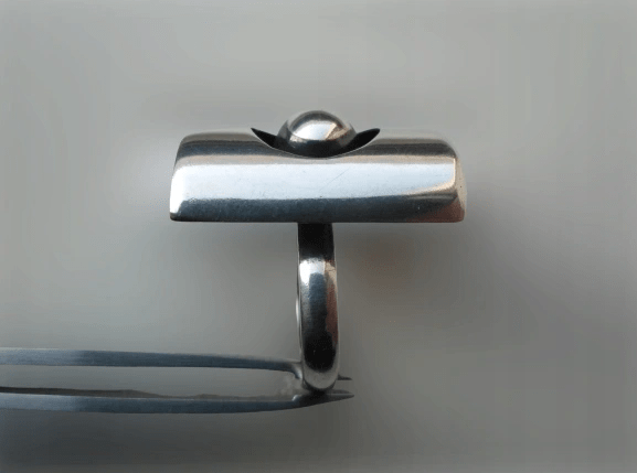 POLSKA BIŻUTERIA RETRO PIERŚCIONEK SREBRO 925 - obrazek 5