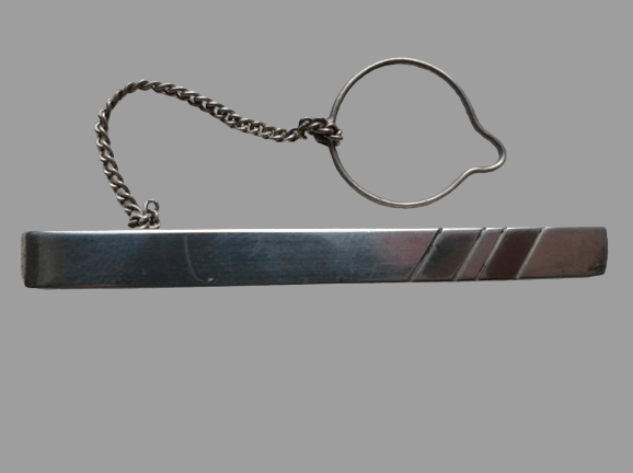 spinka do krawata z PRL-u ze srebra