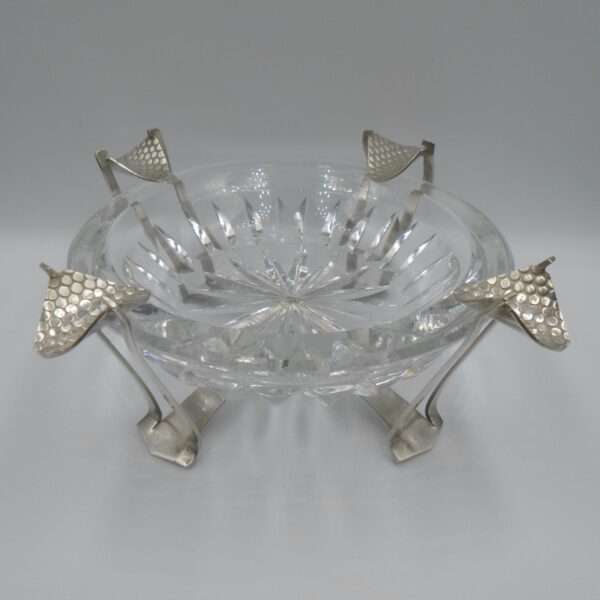 popielniczka z okresu secesji, plater i szkło