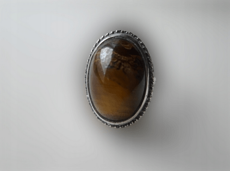 PIERŚCIONEK Z TYGRYSIM OCZKIEM SREBRO - obrazek 2