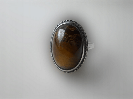 PIERŚCIONEK Z TYGRYSIM OCZKIEM SREBRO - obrazek 5