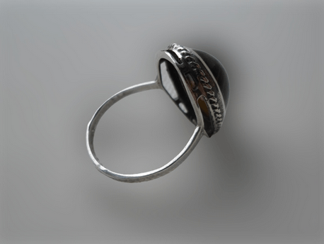 PIERŚCIONEK Z TYGRYSIM OCZKIEM SREBRO - obrazek 6