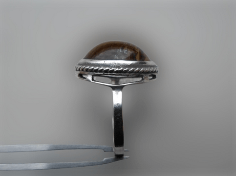 PIERŚCIONEK Z TYGRYSIM OCZKIEM SREBRO - obrazek 8