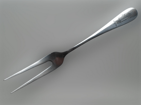 CHRISTOFLE, widelec do mięs, sztuciec, retro, moda retro, styl retro, vintage, styl vintage,