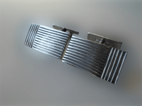 srebrne spinki do mankietów