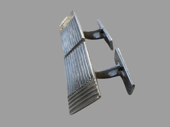 BIŻUTERIA RETRO SPINKI DO MANKIETÓW SREBRO - obrazek 9