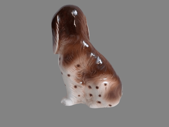 SYGNOWANA FIGURKA PIESKA Z PORCELANY ANTYK - obrazek 5