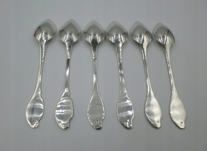 WARMET Resovia KOMPLET 6 POSREBRZANYCH ŁYŻECZEK - obrazek 3