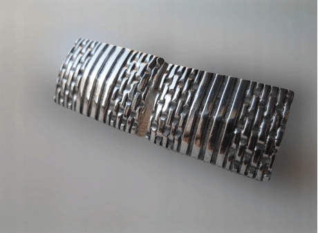 srebrne spinki do mankietów