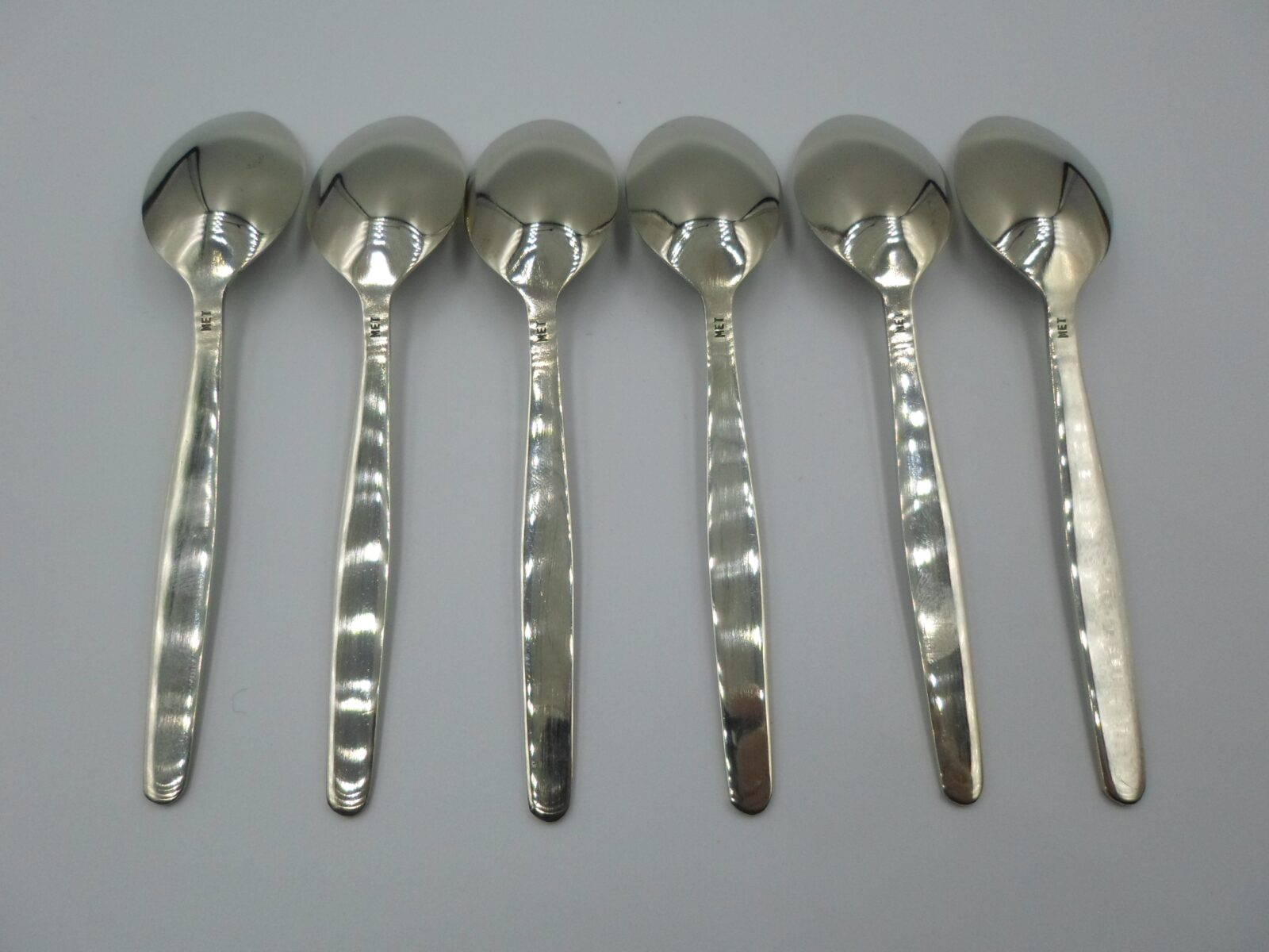 KOMPLET 6 POSREBRZANYCH ŁYŻECZEK Z EPOKI PRL-u - obrazek 2