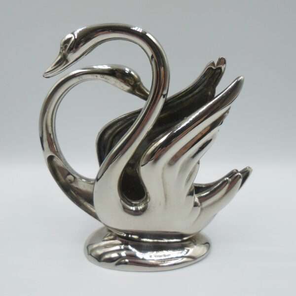 platerowany serwetnik w kształcie łabędzia