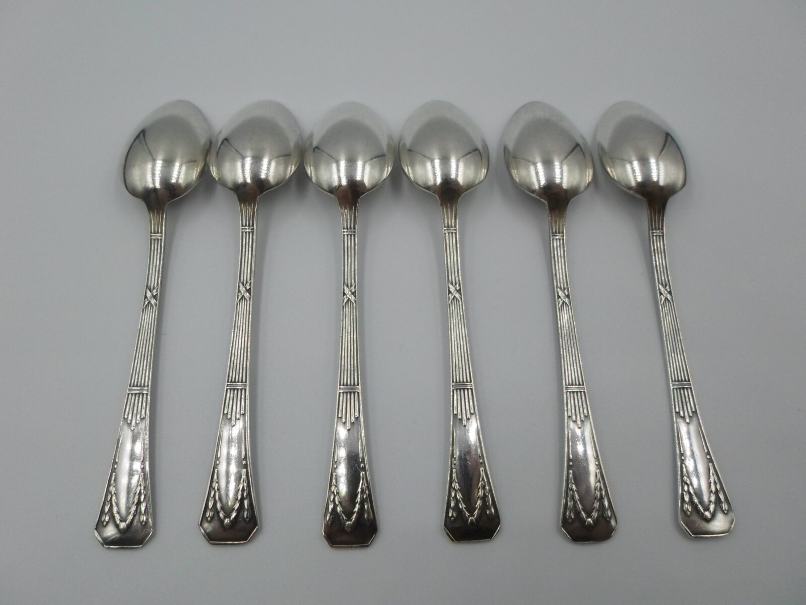 POSREBRZANE ŁYŻECZKI WZÓR RZYMSKI KOMPLET 6 SZTUK - obrazek 2