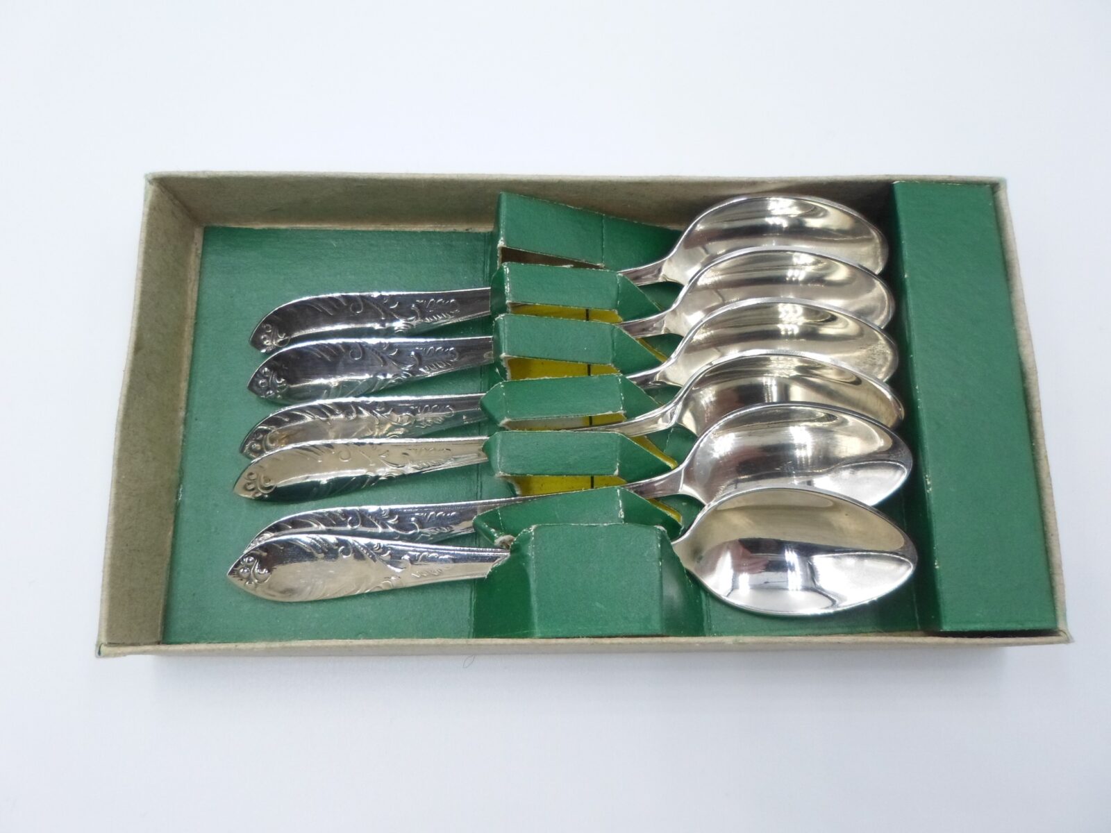 POSREBRZANE ŁYŻECZKI Z PRL-u KOMPLET 6 SZTUK - obrazek 2