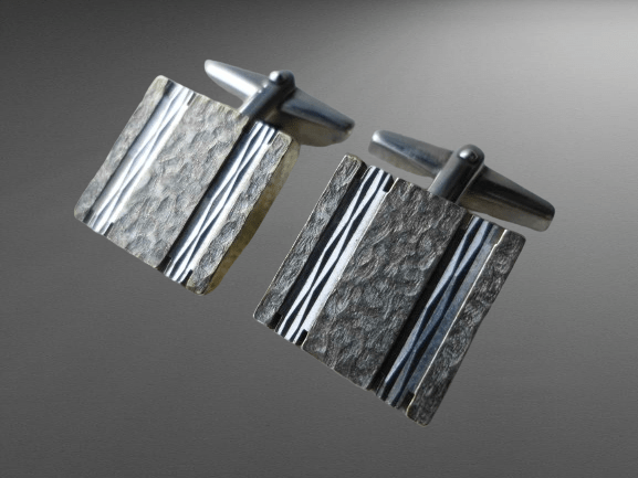 SREBRNE SPINKI DO MANKIETÓW RETRO - obrazek 3