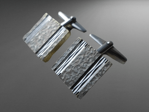 SREBRNE SPINKI DO MANKIETÓW RETRO - obrazek 4