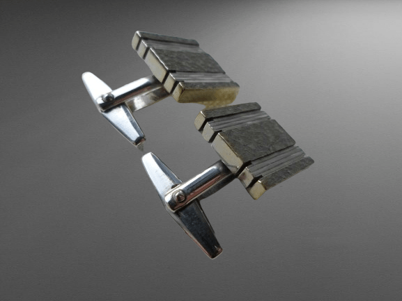 SREBRNE SPINKI DO MANKIETÓW RETRO - obrazek 6