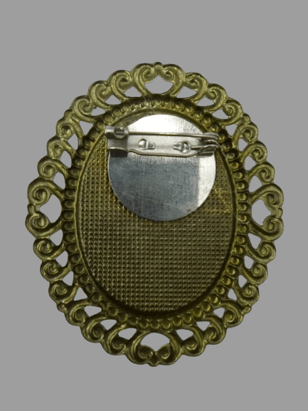 DUŻA BROSZKA Z DAMĄ KAMELIOWĄ - obrazek 3