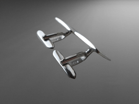 SPINKI DO MANKIETÓW LATA 60-te SREBRO - obrazek 5