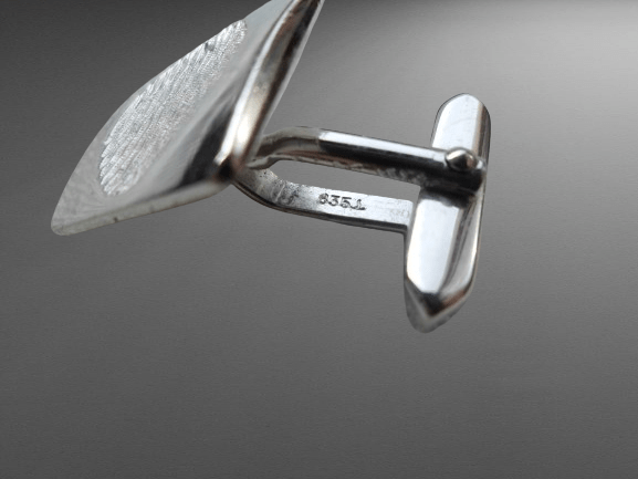 SPINKI DO MANKIETÓW LATA 60-te SREBRO - obrazek 6