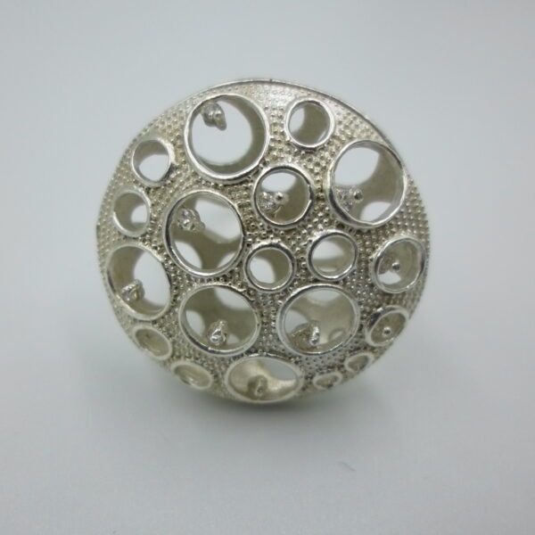 POLSKA BIŻUTERIA RETRO PIERŚCIONEK W AŻUR SREBRO 925