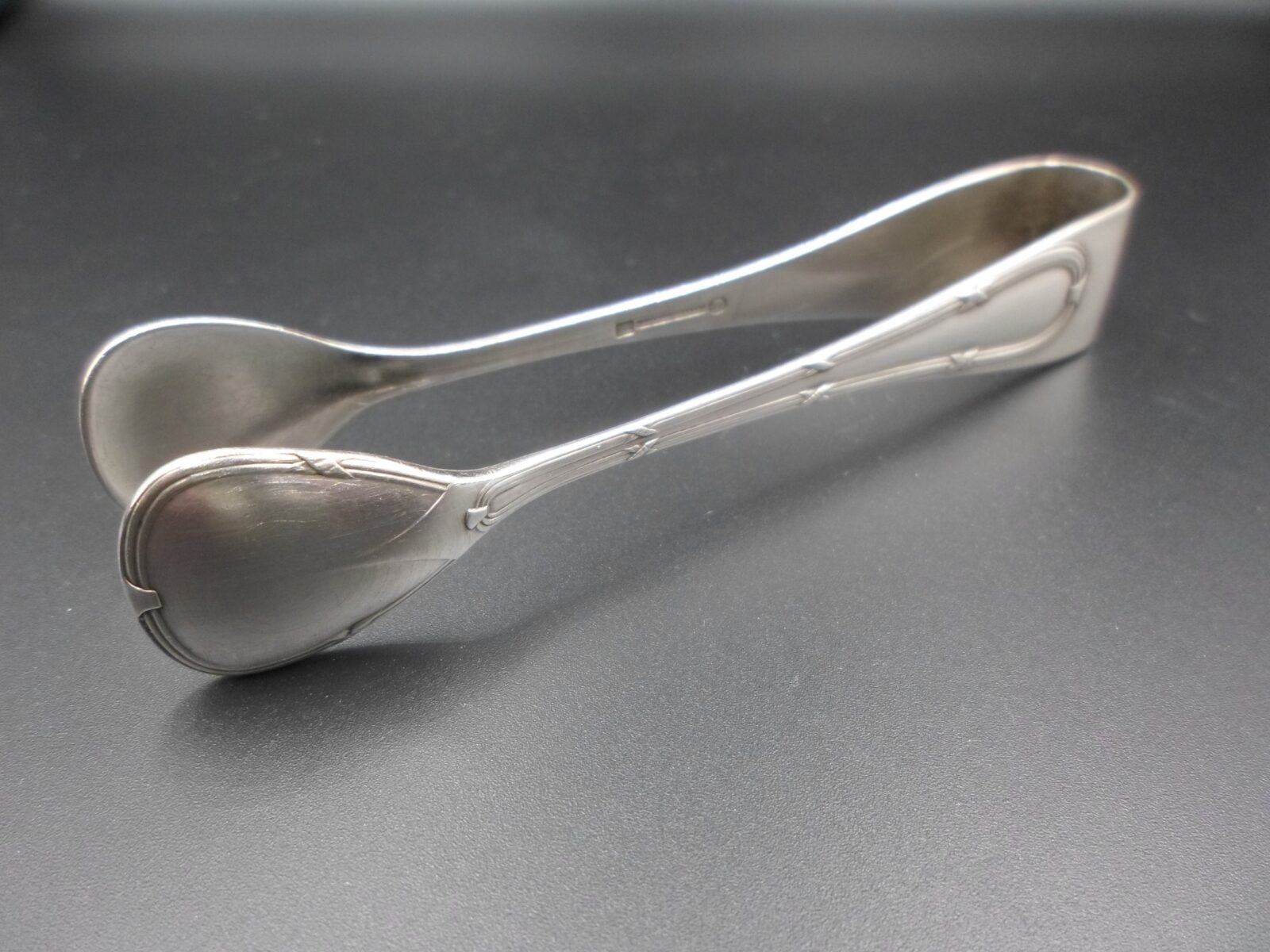 ART DECO AUGUST WELLNER POSREBRZANE SZCZYPCE DO CUKRU - obrazek 2