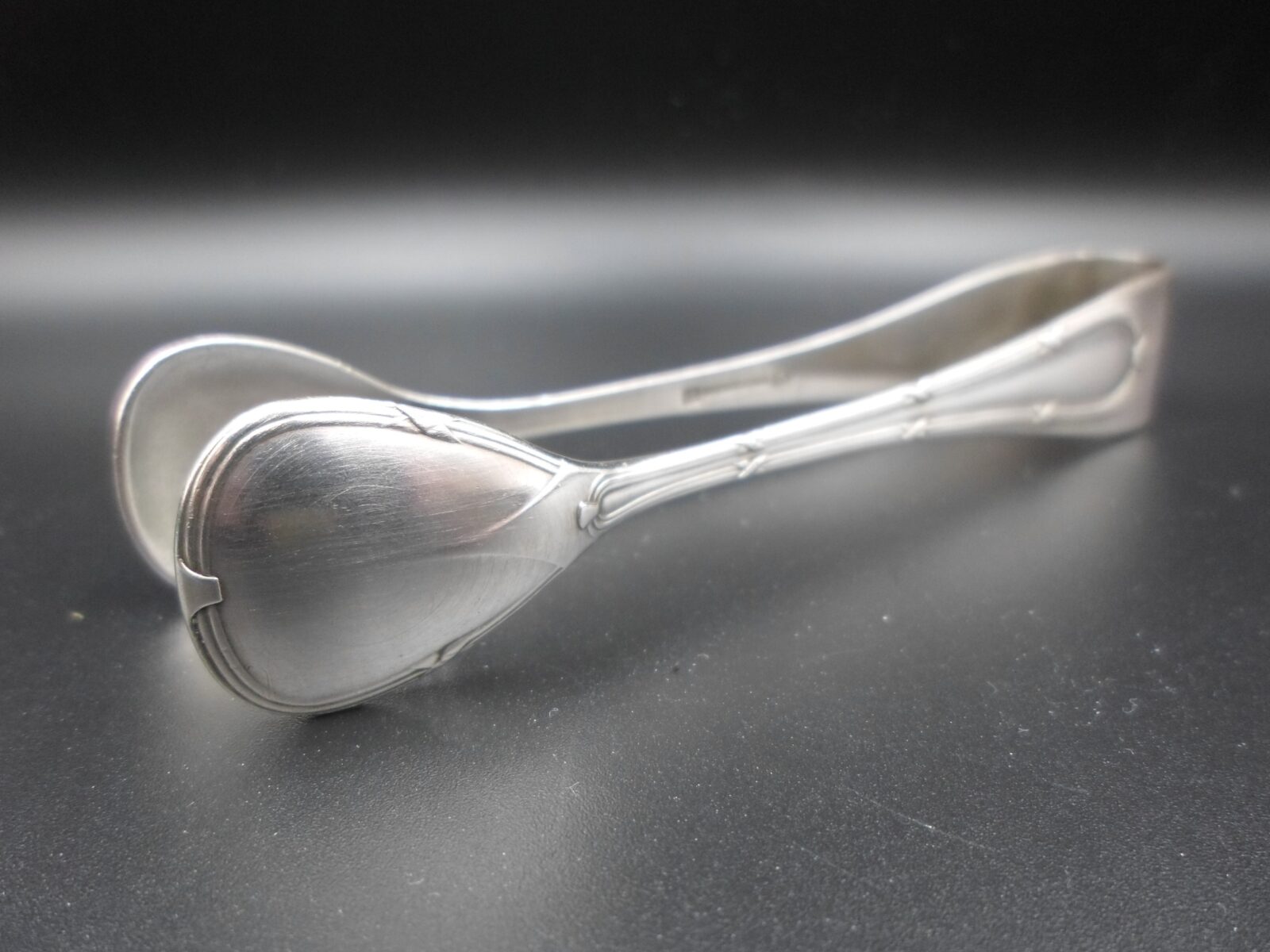 ART DECO AUGUST WELLNER POSREBRZANE SZCZYPCE DO CUKRU - obrazek 6