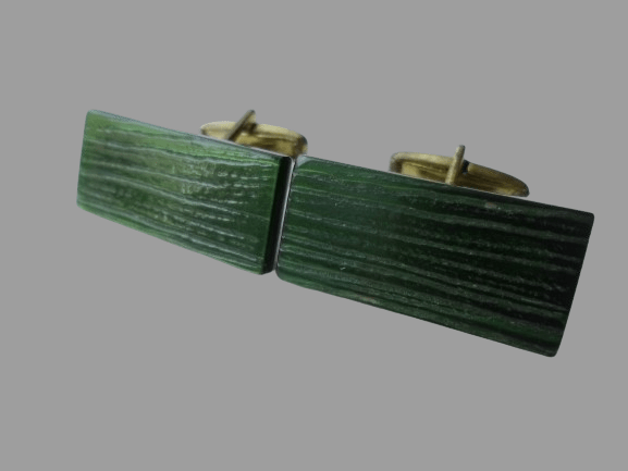 zielone spinki do mankietów