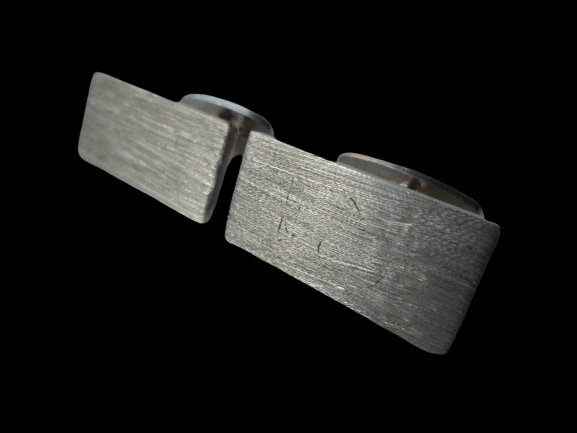 srebrne spinki do mankietów