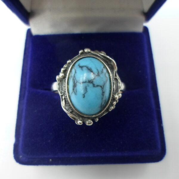 pierścionek z turkusem