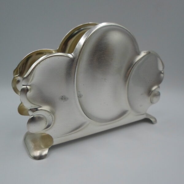 serwetnik art deco, posrebrzany serwetnik