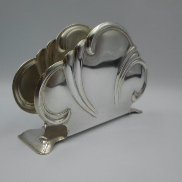 serwetnik retro, posrebrzany serwetnik art deco