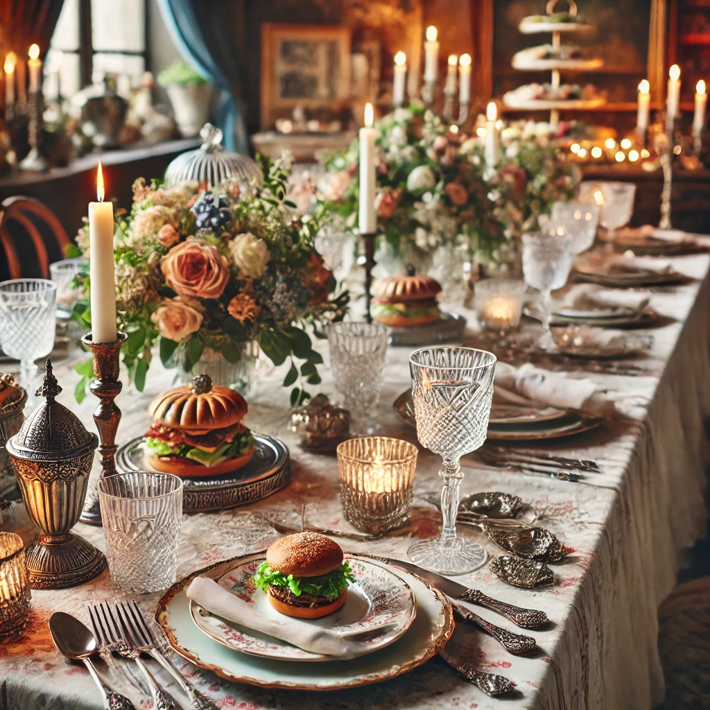 galanteria stołowa retro, catering